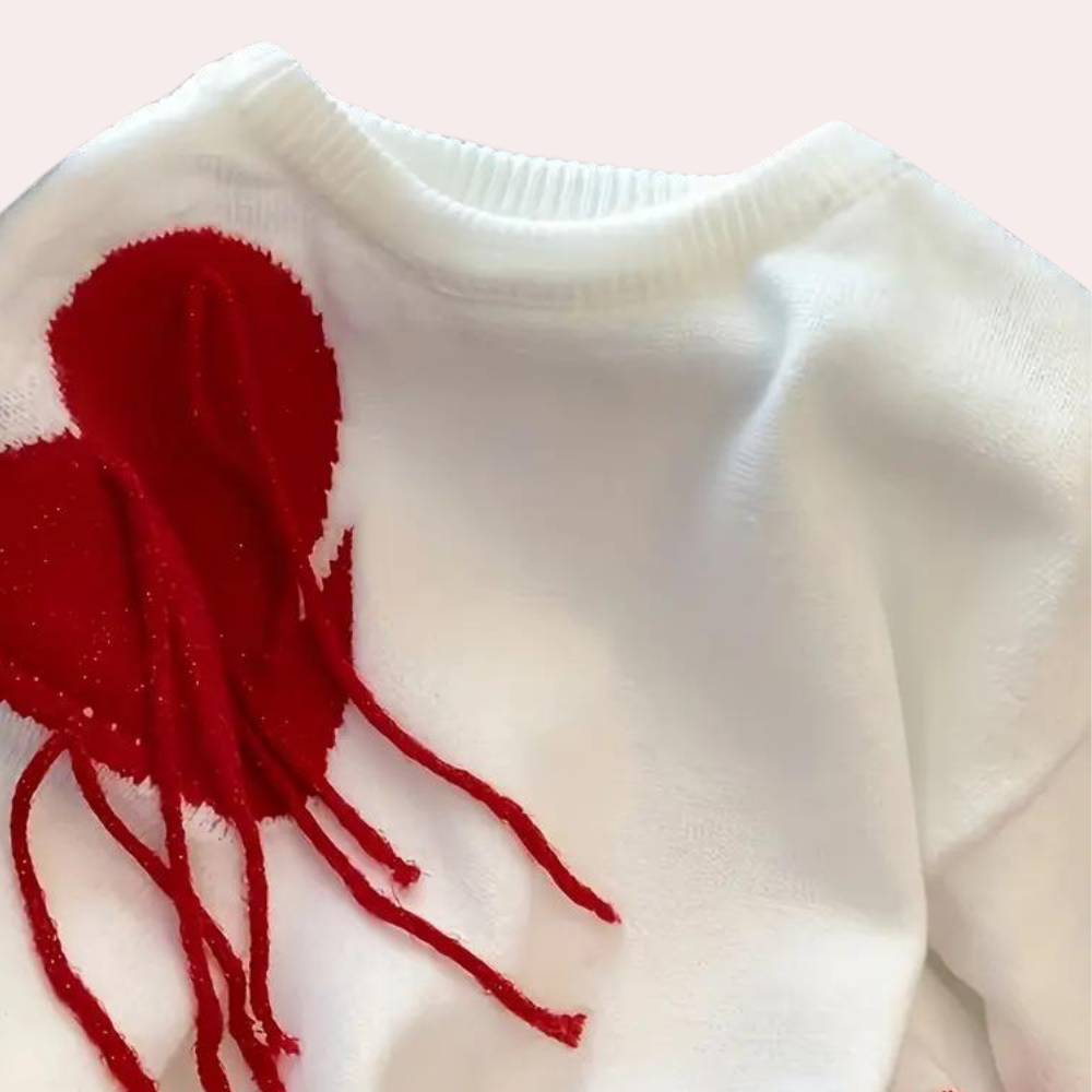 VIRGINIA - Pull Coeur Elégant pour Femmes