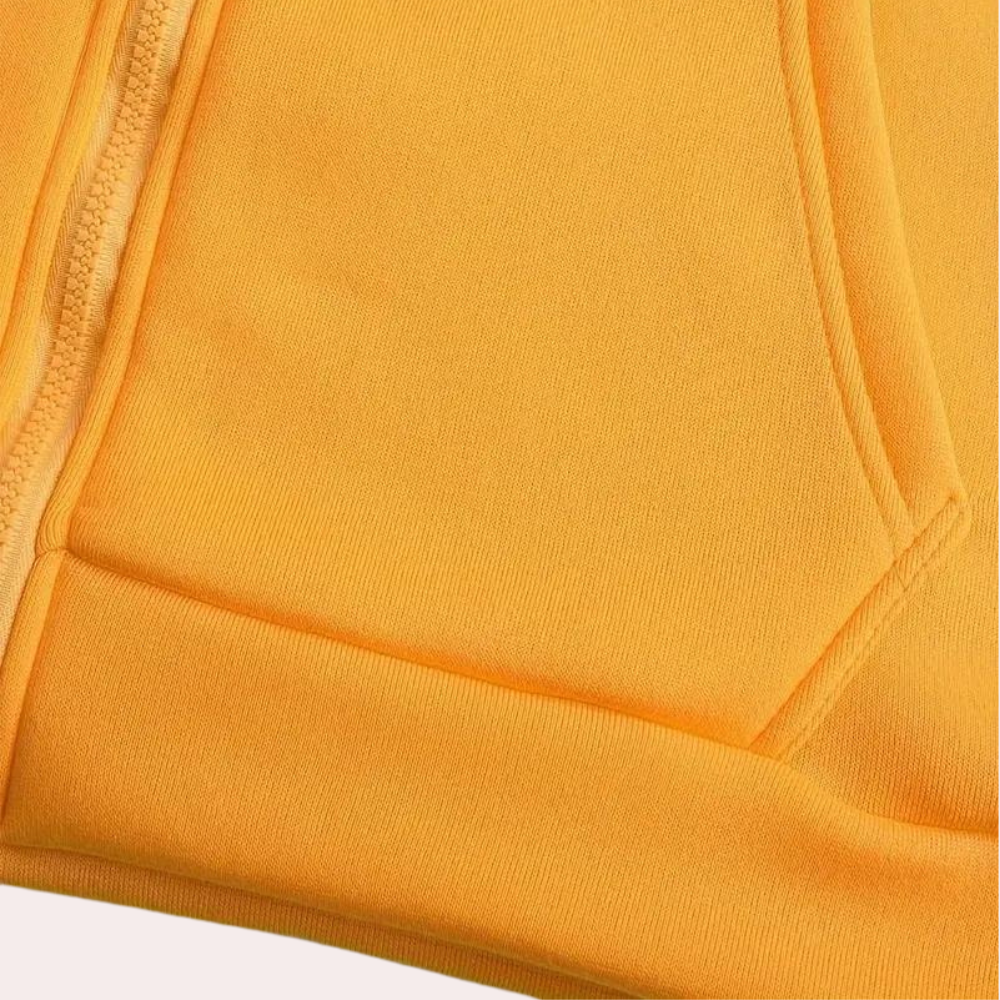 Aden - Sweat à capuche orange décontracté pour hommes avec blocs de couleur