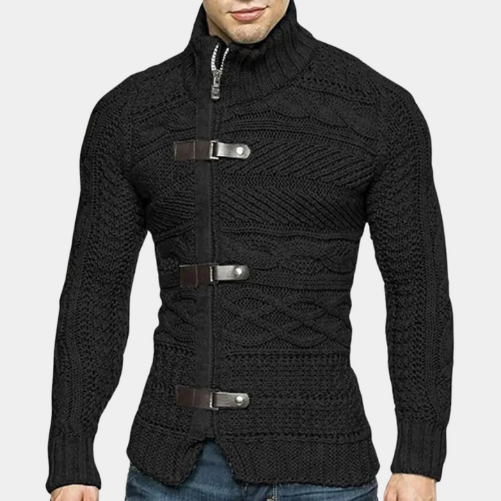 Ansel - Pull Col Roulé Classique pour Hommes