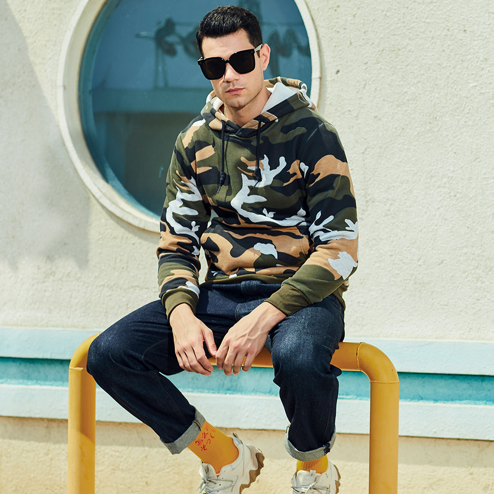 Petri - Sweat à Capuche Camouflage pour Homme