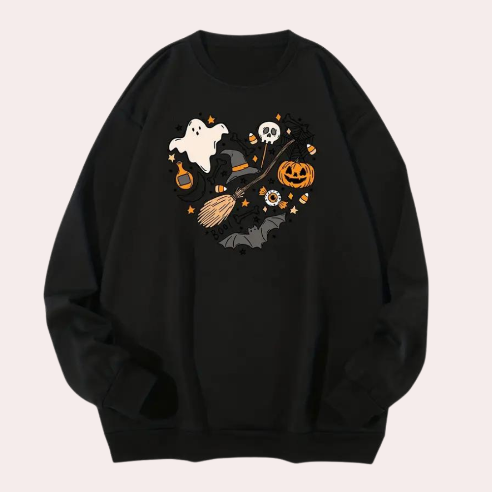 Emese - Sweat-Shirt Halloween Coeur pour Femmes