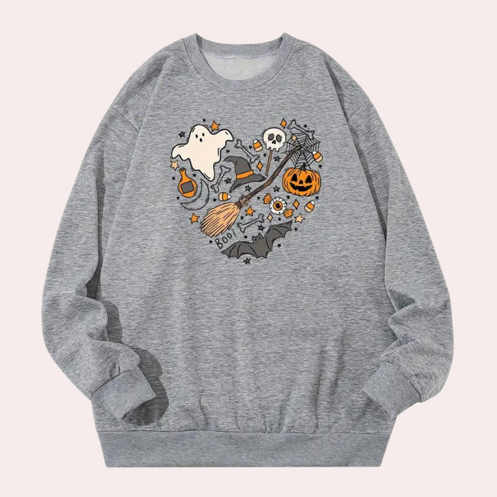 Emese - Sweat-Shirt Halloween Coeur pour Femmes