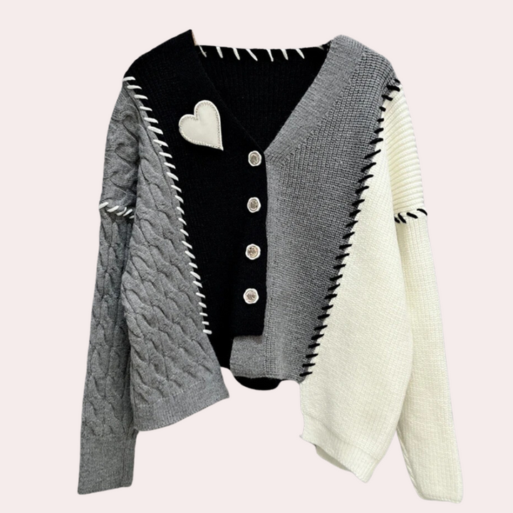 QUINLAN - Cardigan en Tricot Tendance pour Femmes