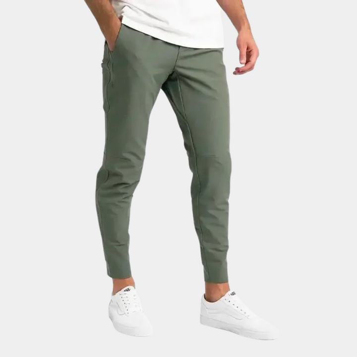 Groene stretch broek voor heren