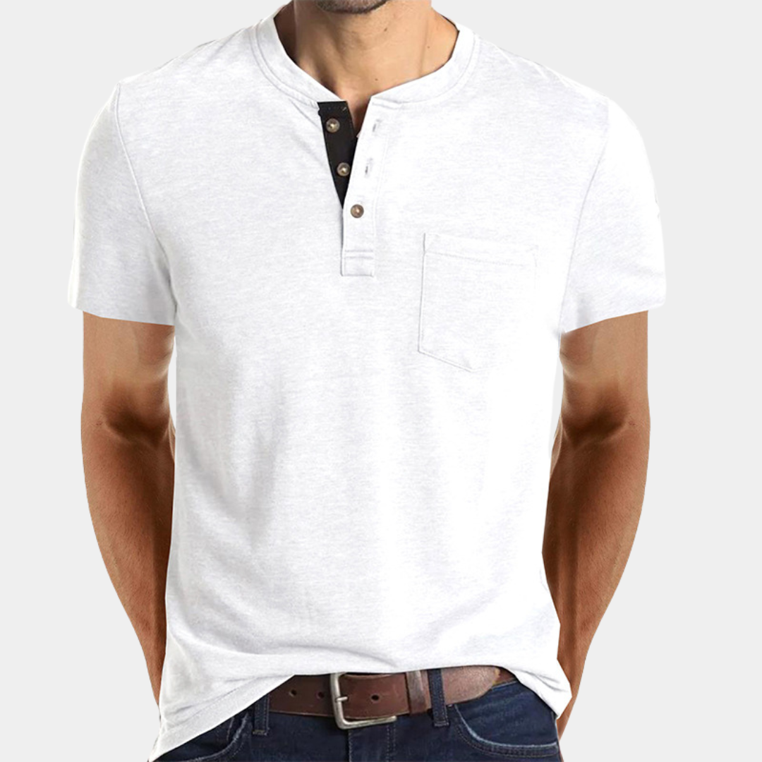 XAVER - T-shirt  Boutonné Pour Homme