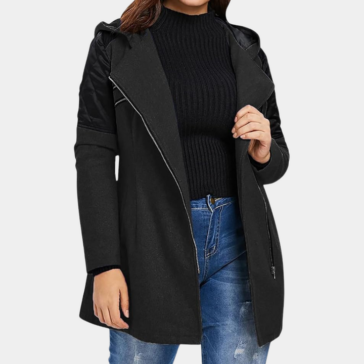 KEISY - manteau-a-capuche-mi-long-a-la-mode-pour-femmes