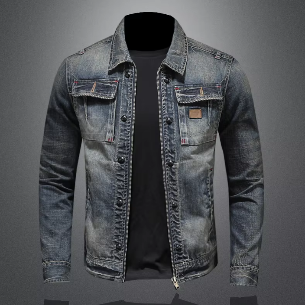 NATHAN - Veste en Jean Rétro pour Hommes