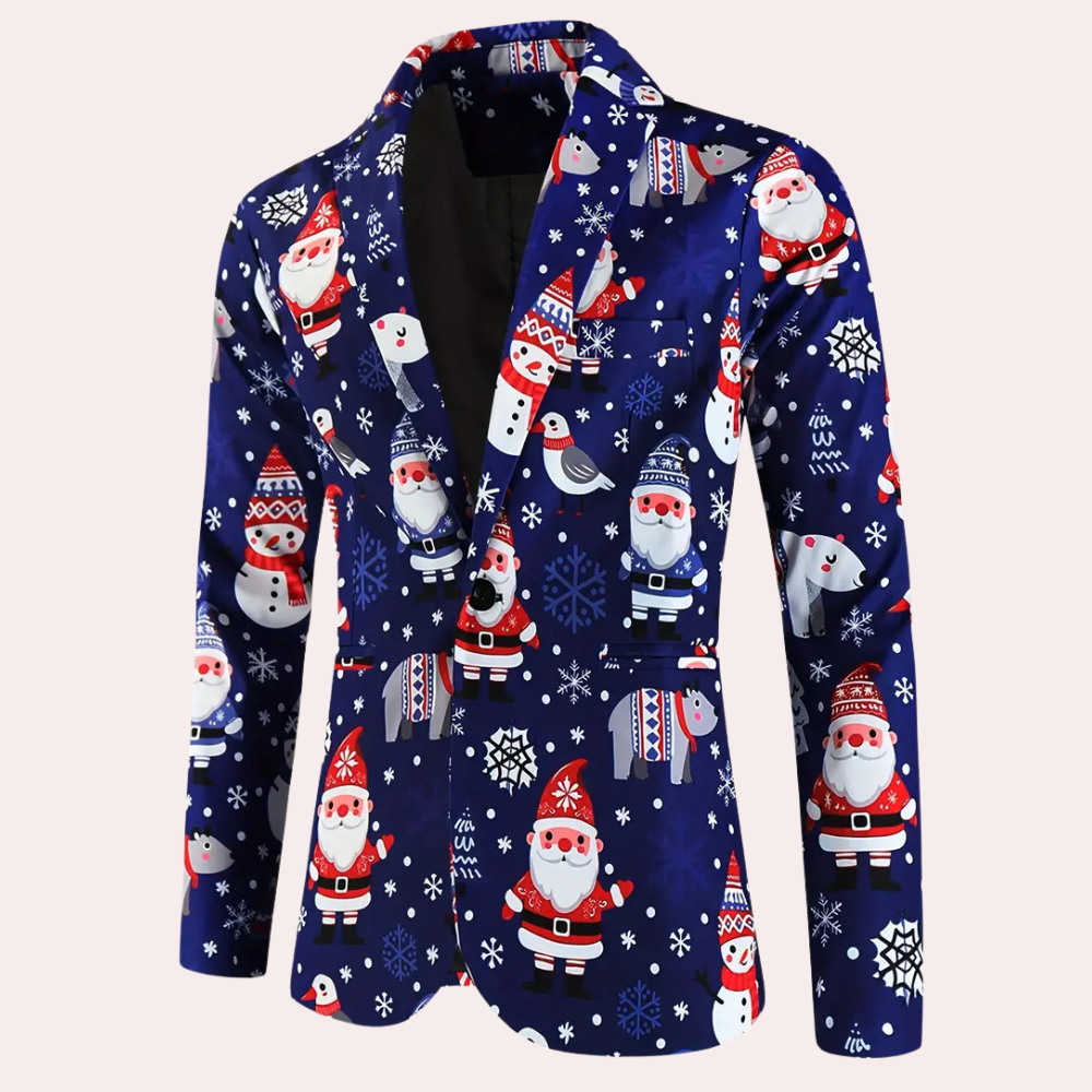 REGGIS - Blazer de Noël Festif pour Hommes