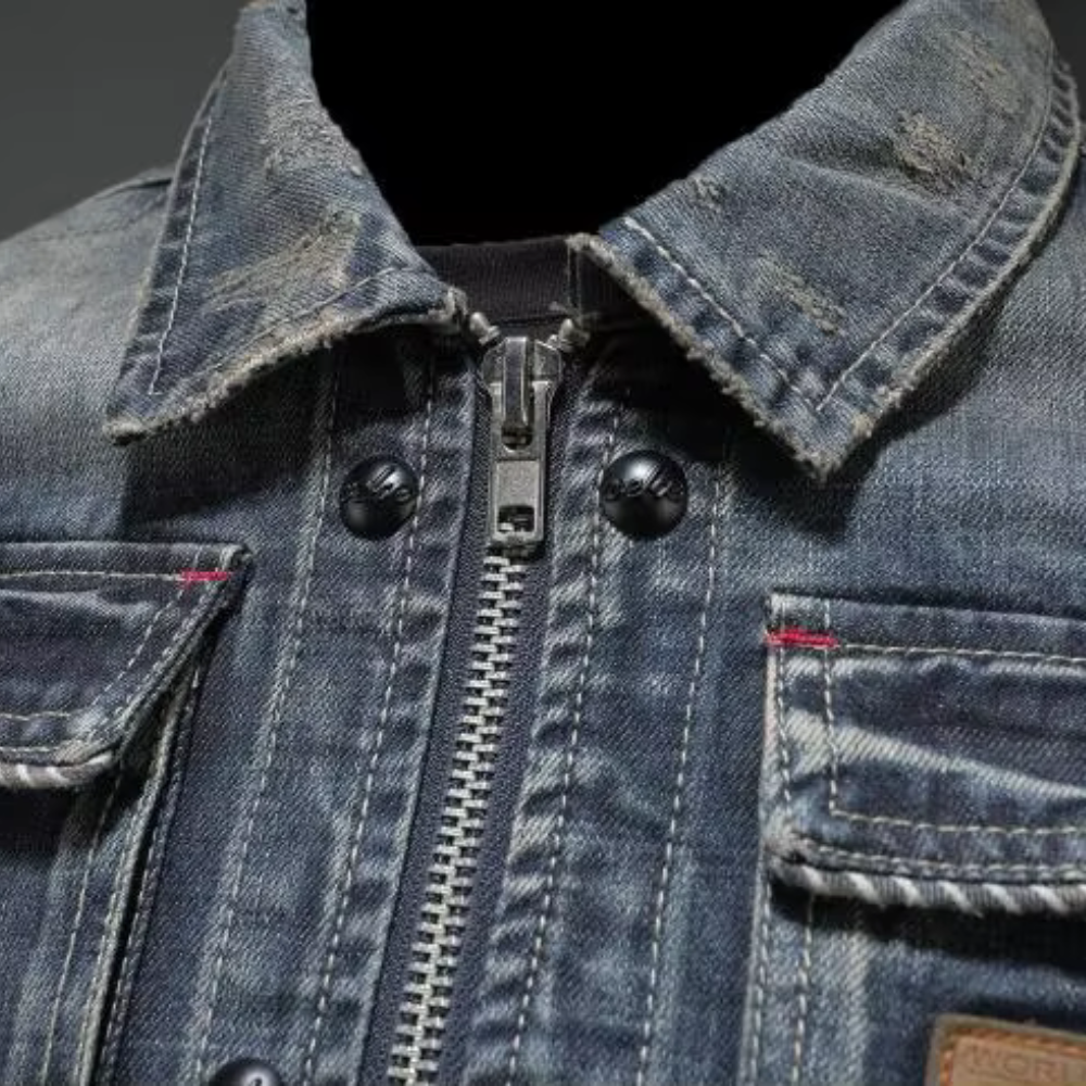 NATHAN - Veste en Jean Rétro pour Hommes