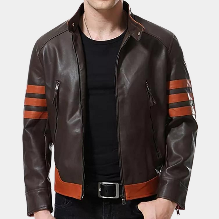 MARCUS - Veste de Motard Classique pour Hommes