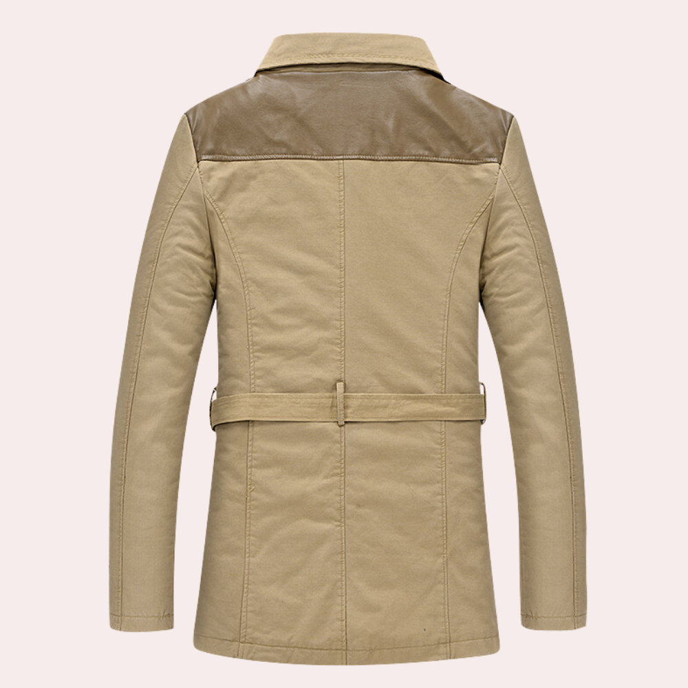 YVAN - Manteau Trench Long Épais pour Hommes